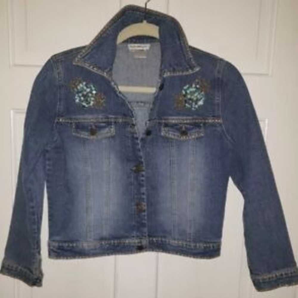 ❤ Embroidered Cowboy Jean Jacket